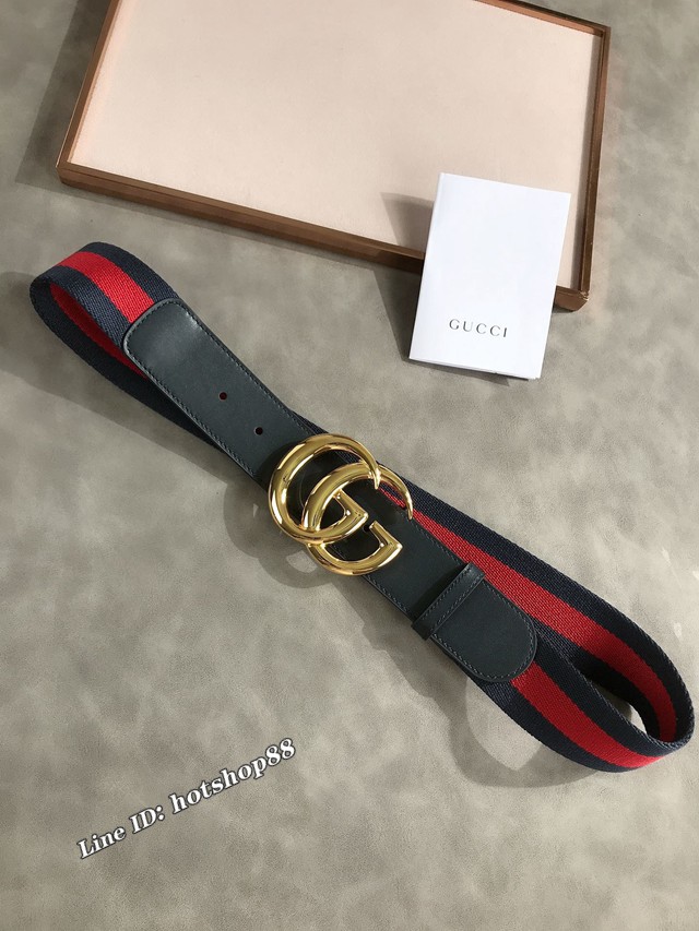 Gucci經典男士皮帶 409416 古奇拼接腰帶  jjp2265